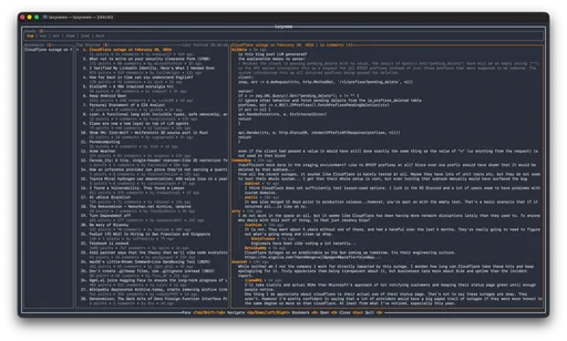 lazynews is a hacker news reader built for the terminal.
